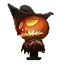 Lampe poupée citrouille d'Halloween